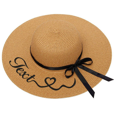 Chapeau De Paille Brodé Personnalisé